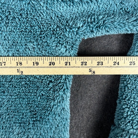Soft Surroundings Sweater Womens Small Blue Pullover Luxe Sherpa 1/4 Zip Fuzzy - Picture 12 of 14
